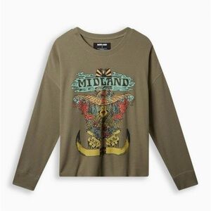 Torrid Midland Waffle Crop Top Long Sleeve T-Shirt NWT 3X